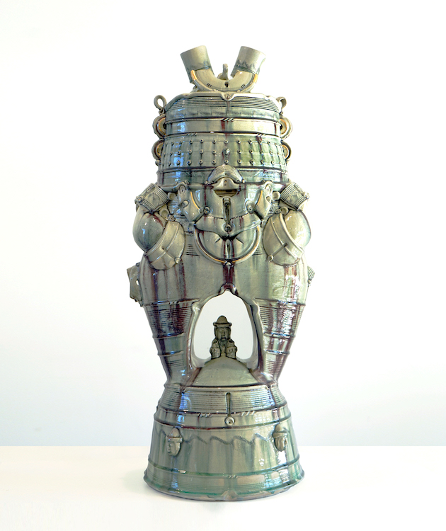 Hayun Surl, "Guardian 7", 2025, ceramics, 48 x 17"