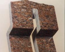 Stand Up, 1990, Arkansas red granite, 14 3/8 x 7 3/8 x 3 1/4"