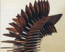 A Gust of Wind, 1997, pine, 29 1/2 x 22 1/4 x 14"