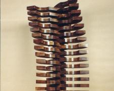 Spring Wind, 1997, stained pine, 36 1/4 x 14 x 12 3/4"