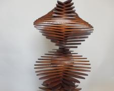 Goddess Wind, 1997, stained pine, 31 1/8 x 14 x 13 1/4"