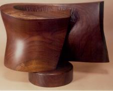 Side Wave, 1998, Texas walnut, 10 x 16 1/2 x 5 1/2"