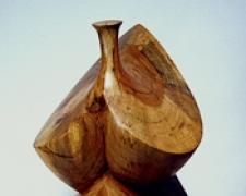 Awakening of the Spring, 2004, Texas pecan, 26 x 12 x 10 1/2"