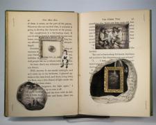 Sunni Forcier, "The Oldest Tree", 2018, bound book, found objects, 7 1/2 x 10 1/2 x 1"