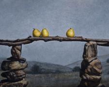 Robert Kinsell, "Winters Bridge", 2016, oil on canvas, f.s. 22 1/8 x 37 3/4"