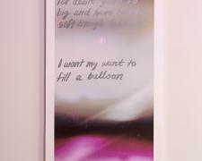 "I Want a Balloon I", 2025, inkjet printed and manipulated film photograph, screenprint, i.s. 29 1/2 x 16 1/2" / p.s. 30 x 17", Ed. 2/3 ("Last Night and Tomorrow" Series)