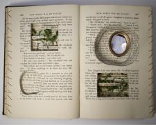 Sunni Forcier, "How Green Was My Valley", 2019, bound book, found objects, 8 1/4 x 12 x 1 3/4"