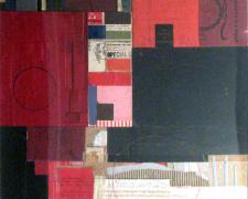 from the dust of time, 2009, mixed media collage on museum board, 20 1/4 x 16 3/4"