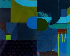 Comes The Night, 2007, acrylic on museum board, 12 1/2 x 14 1/2"