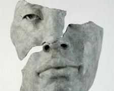 Fragmento Rostro Asiatico, 2005, bronze, 17 x 7 x 6", ed. 8/8