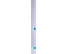 Gail Peter Borden, "untitled figured frame", 2025, acrylic and resin on panel, 76 x 6"