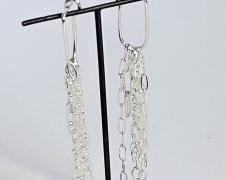Corey Ackelmire, "Earrings" (2), 2023, sterling silver, 2 1/2" long