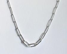 Corey Ackelmire, "Graduated Necklace (silver)", 2023, sterling silver, 20" long