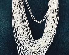Corey Ackelmire, "The Length of 3 Years: 1,095 Days", 2022-23, sterling silver, gold solder, approx. 63' long