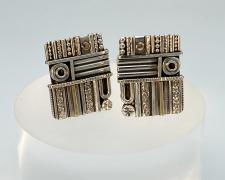 Edward Lane McCartney, "After Hours #24", 2023, clip earrings: sterling and 14k yellow gold