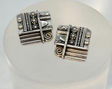 Edward Lane McCartney, "After Hours #25", 2023, clip earrings: sterling, 14k and 10k yellow gold