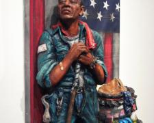 After the Dream, 2015, ceramic, mixed media, 48 3/8 x 28 1/4 x 10 1/8"