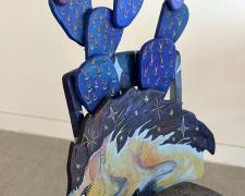 Angelica Raquel, "Tales from the Fireplace" (Blue Chair), 2023