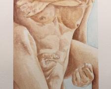 "Arms", 2026, watercolor on paper, 11 x 7 1/2"