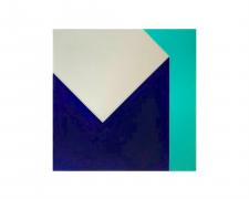 Gail Peter Borden, "untitled", acrylic and resin on panel, 16 x 16"