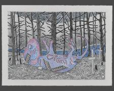 "Baby", 2024, ink and colored pencil on Stonehenge paper, 6 1/2 x 8 7/8"
