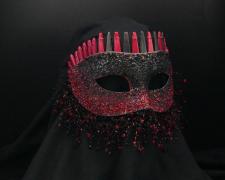 "Lynne's Beard", 2021, mask, mixed media, 7 x 9 x 6"