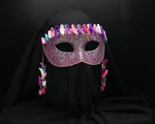 "Shoebecca", 2020, mask, mixed media, 7 x 7 x 6"
