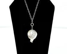 Victor Beckmann, "Smile Like You Mean It Redux #2", sterling silver and pearls, 8 x 4 1/2 x 1/4"