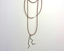 Heidi Gerstacker, "Branch Necklace", 2025, sterling silver, Miyuki glass beads, 24" length