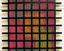 "Chromatic Interference #3", 2015, wood, paper, cardboard, 47 ½”x 23 ½” x 2 ½”