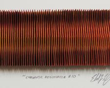 Chromatic Resonance #10, 2016, paper, i.s. 1 1/2 x 4 3/4 x 1/2" / f.s. 12 x 15 x 1 1/2"