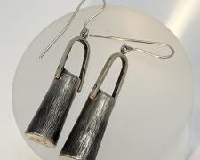 Edward Lane McCartney, "Churn", 2023, earrings: hollow fabricated sterling