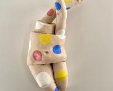 Clara Hoag, "Dancer", 2024, ceramic, glaze, 18 1/2 x 7 1/2 x 4 3/4"