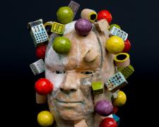 "Flurry", 2024, fired ceramic and glaze, 16 3/4 x 11 1/2 x 12"