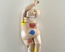 Clara Hoag, "Lasso", 2024, ceramic, glaze, 18 x 5 1/4 x 3 3/4"