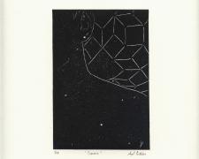 "Cosmic", 2019, hand printed linocut on paper, s.s. 9 x 9" / f.s. 10 x 10", ed. of 10