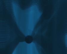 Catherine Asher Morgan, "Dot of Doubt", 2022, digital photography and digital painting on silk, f.s. 25 1/2 x 14" / i.s. 21 1/2 x 10"