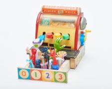 "Mine", 2018, vintage Fisher Price toy cash register, assorted limbs from character dolls, 8 x 8 1/2 x 11"