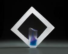 Diamond Crystal, cast and cut glass, 27 x 26 x 4"