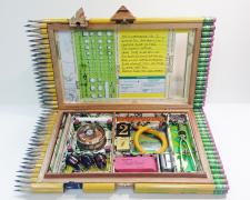 Box #6, Ticonderoga #2, pencils and found objects, 11 1/2 x 7 x 2 1/4"