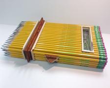 Box #6, Ticonderoga #2, pencils and found objects, 11 1/2 x 7 x 2 1/4"