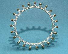 Edward Lane McCartney, "Diadem", 2025, bangle bracelet: sterling, brass