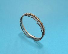 Edward Lane McCartney, "Feral Ferrule", 2025, bangle bracelet: sterling, brass, alpaca