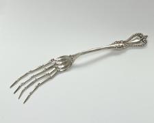 "Fork It" (view 2), 2026, sterling, 8 1/2 x 1 1/8 x 1/2"