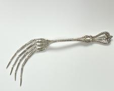 "Fork It" (view 3), 2026, sterling, 8 1/2 x 1 1/8 x 1/2"