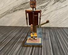 "Limberjack", 2023, ebony, copper, sterling silver, brass, 10 x 9 x 5"