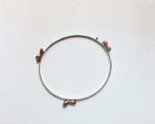 Perimeter #5, 2018, bangle bracelet: sterling, fine silver, bronze, 2 3/4 x 2 1/2 x 1/8"