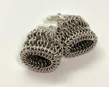 "Snood IV", 2025, cufflinks: sterling, nickel