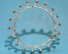 Edward Lane McCartney, "Tracery I", 2025, bangle bracelet: sterling, brass