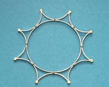 Edward Lane McCartney, "Tracery II", 2025, bangle bracelet: sterling, brass